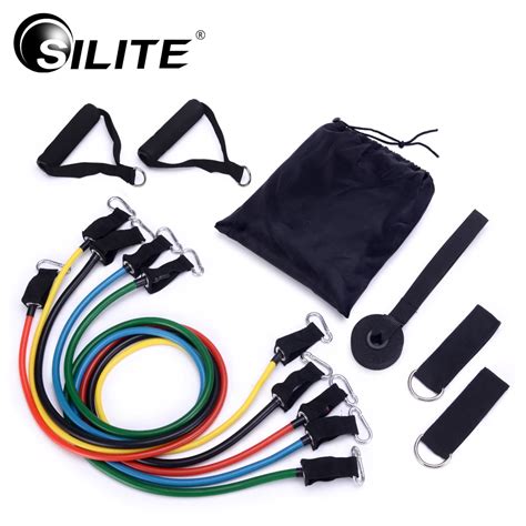 Silite Pcs Set Pull Rope Fitness Exercises Resistance Bands Crossfit Latex Tubes Pedal