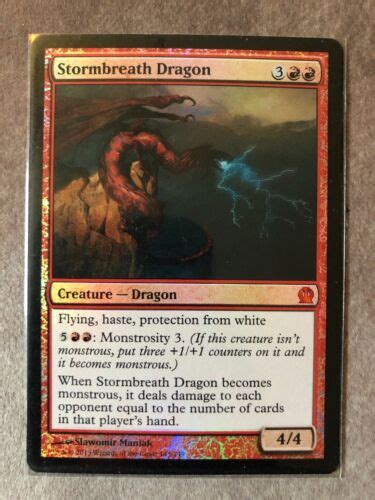 1x stormbreath dragon magic the gathering foil theros nm mint english mtg ebay