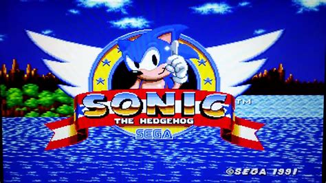 Sonic The Hedgehog Retro Sega Genesis 1991 Intro Gameplay Only Youtube