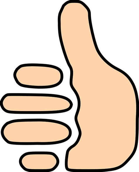 Thumbs Up Thumb Sign · Free Vector Graphic On Pixabay