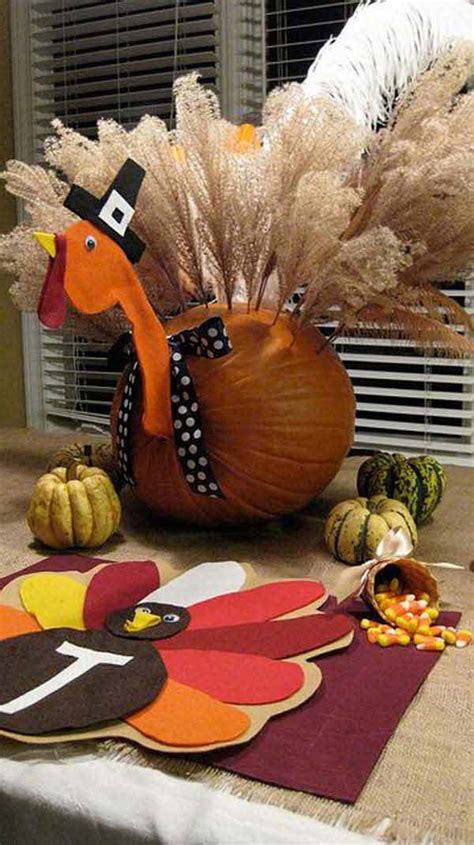 Turkey Inspired Decorations And Crafts For Thanksgiving
