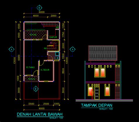 Contoh Denah Rumah Autocad Imagesee