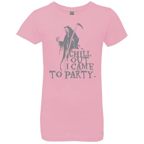 Chill Out I Came To Party Grim Reaper T Shirt Halloween Clothing Girls In 2022 Halloween