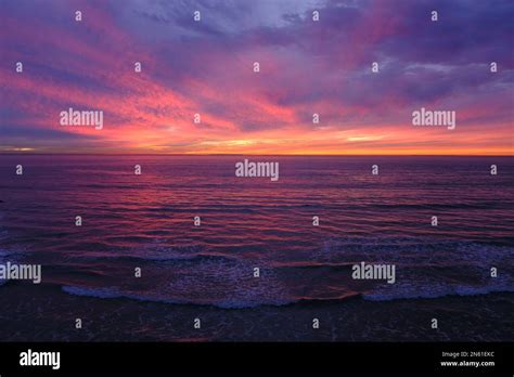 Ocean Sunset West Coast California Pacific Ocean Stock Photo Alamy