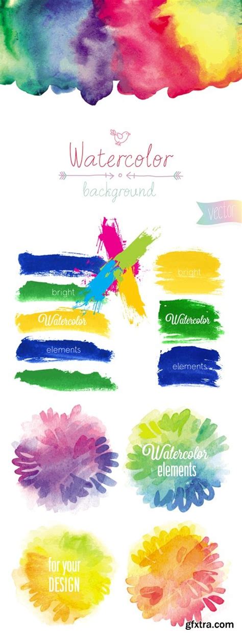 Watercolor Banners And Backgrounds Vector Gfxtra