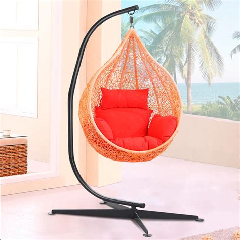 Yaheetech Heavy Duty Swing Chair Stand Hammock C Stand Bigger Base Black Stand Only