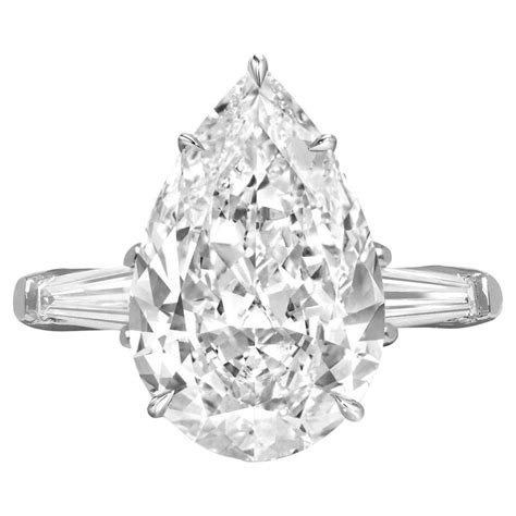 Gia Certified 4 Carat Pear Cut Diamond Type Iia Golconda Type For Sale