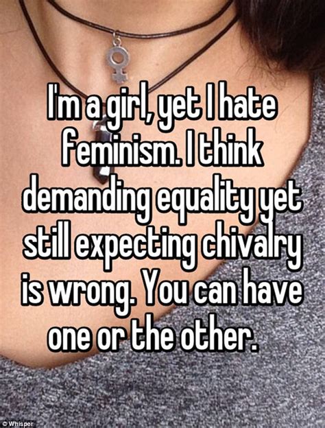 women share opinions on why they re not feminists on whisper app daily mail online