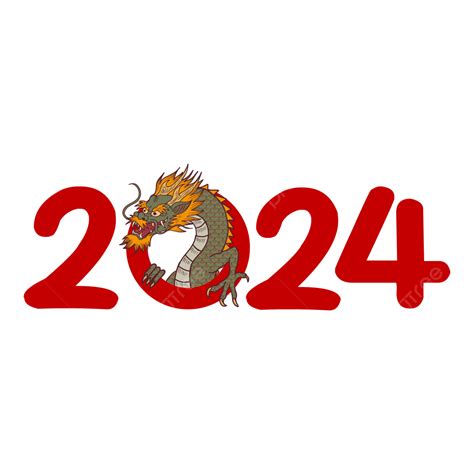 Logo Untuk Vektor Tahun Baru Naga Cina 2024 Tahun Naga Tahun Baru