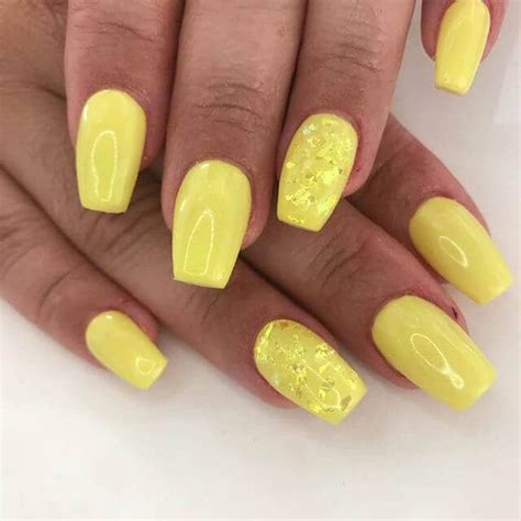 50 Gorgeous Yellow Acrylic Nails To Spice Up Your Fashion Yellownails