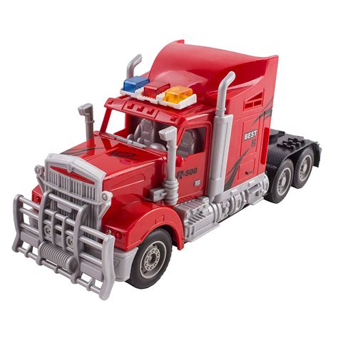 Red Toy Semi Truck Trailer 23 Electric Hauler Remote Control Rc