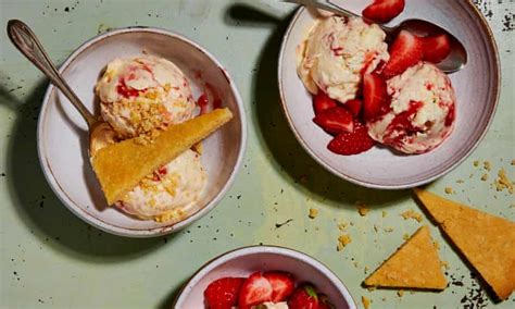 Cake, cheese, dessert, recipe, sweet, video recipe. Tamal Ray's recipe for strawberry cheesecake ice-cream | Food | The Guardian