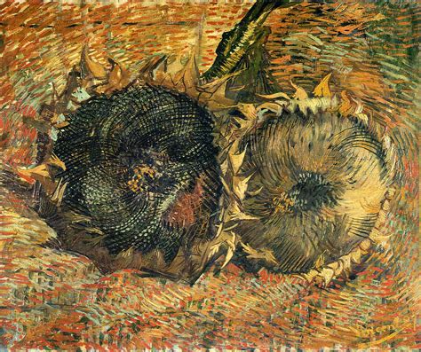 Still Life With Two Sunflowers 1887 Vincent Van Gogh