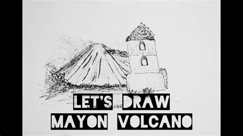 Mayon Volcano Sketch Drawing Go Images Camp