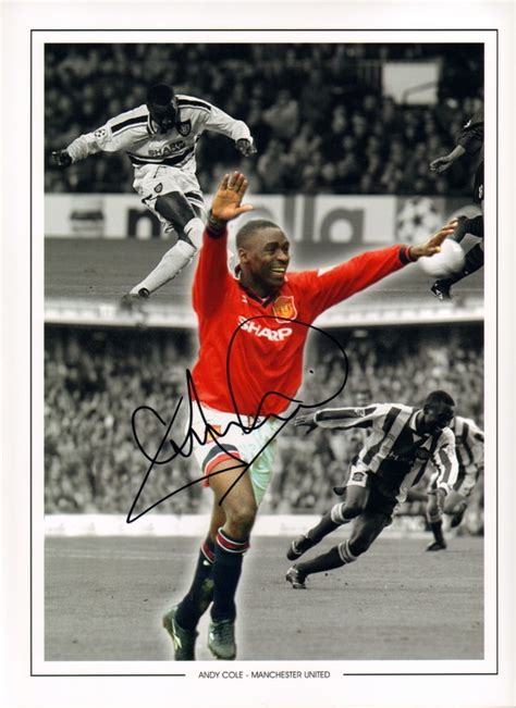 Signed Andrew Cole Manchester United Photo Montage