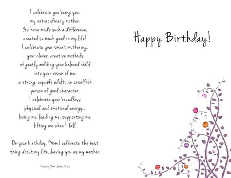 To make your card, simply print, cut around the outline, and fold down the center! Happy Birthday Mom Coloring Cards - Navajosheet.co Within ...