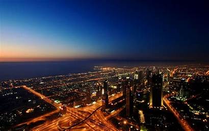 Dubai Desktop Wallpapers Backgrounds Night Scenery Burj
