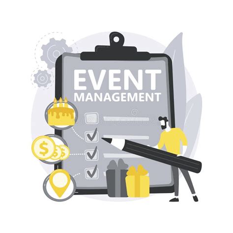 Event Management Concept Banner Header Stock Vector Illustration Of