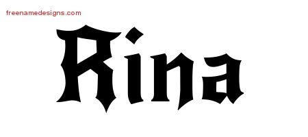 Gothic Name Tattoo Designs Rina Free Graphic Free Name Designs