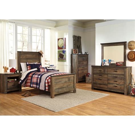 The glacier point bedroom set is crafted from solid reclaimed pine. Rustic Casual Contemporary 6 Piece Twin Bedroom Set ...