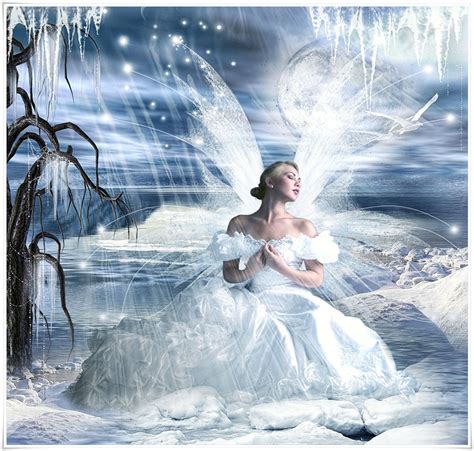 Snow Fairies Winter Fairy Beautiful Fairy Fantasy Gown Snow