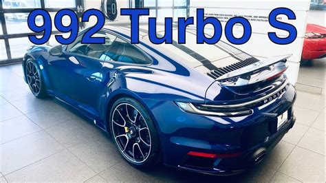 Full Walk Around On This 2021 992 Turbo S In Gentian Blue Youtube