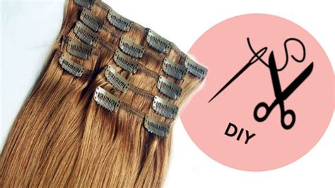 Diy How To Make Clip In Hair Extensions Youtube
