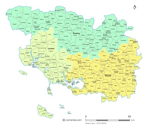 Le service sos carte du crédit agricole est disponible pour tous vos moyens de paiement 7j/7 et 24h/24. Carte des nouveaux arrondissements du Morbihan avec villes et communes