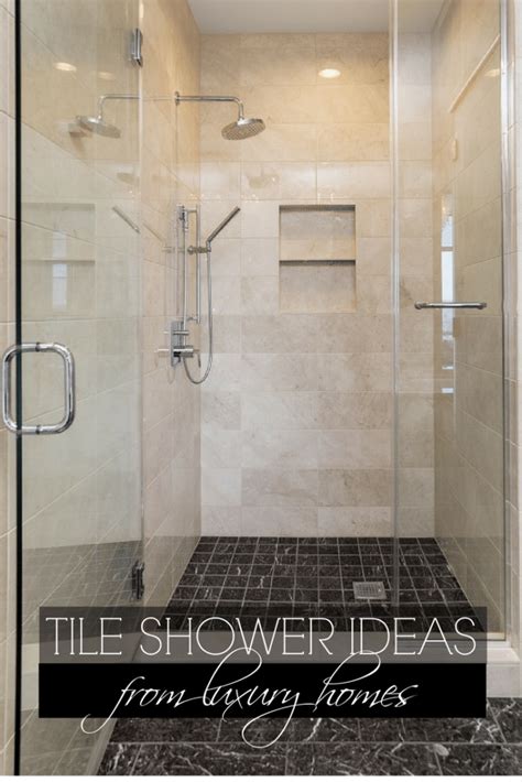 Luxury shower designs with glass and natural stone elements can be easily incorporated in a modern bathroom. Tile Shower Ideas from Luxury Homes