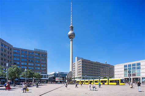 One of city's the most visited squares, alexanderplatz is the site of many attractions and sights in berlin. Berlin Alexanderplatz With Yellow Tram In Mitte Berlin ...