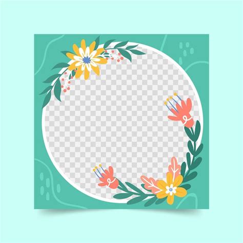 Free Vector Profile Picture Floral Facebook Frame