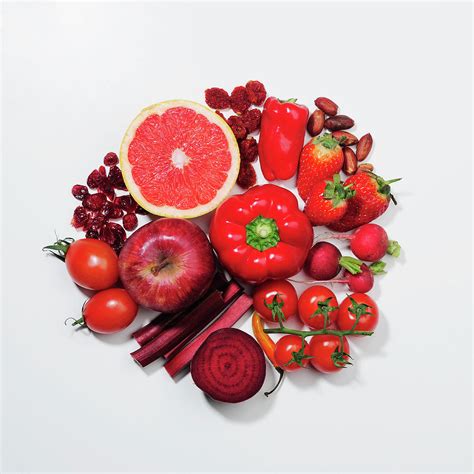 A Selection Of Red Fruits And Vegetables By David Malan
