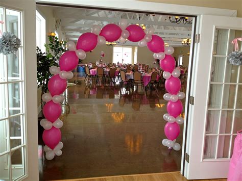 Great balloon decorations for your next event. Balloon Arch for Princess Themed Baby Shower | Baby shower ...