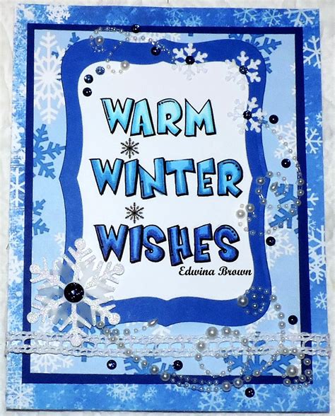 Edwinas Creations Warm Winter Wishes Card