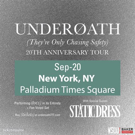 UNDEROATH - "They're Only Chasing Safety 20th Anniversary" Tour