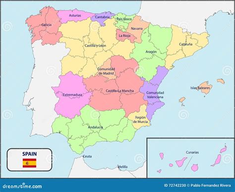La Cartina Politica Della Spagna