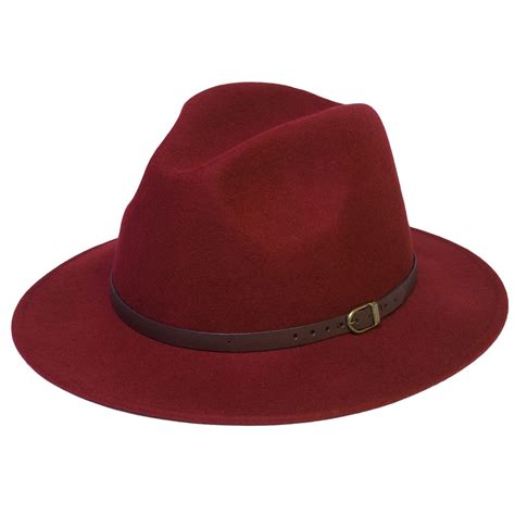 Mens Women Wool Vintage Felt Fedora Wide Brim Panama Hat