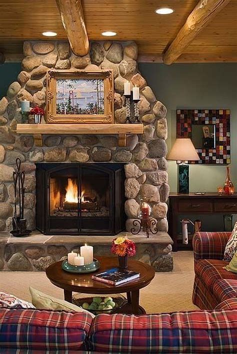 32 Awesome Living Room Design Ideas With Fireplace Rustic Living Room