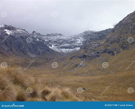 Trekking Santa Cruz In Cordillera Blanca In Peru Stock Photo Image Of