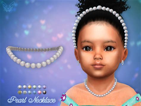 The Sims Resource Pearl Necklace For Toddlers