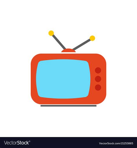 Tv Icon Television Screen Entertainments Vector Image