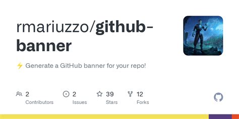 Github Rmariuzzogithub Banner ⚡️ Generate A Github Banner For Your