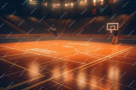 Premium Ai Image Basketball Court Sport Arena Ai Generated