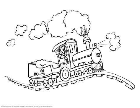 Steam Locomotive Coloring Page At Free Printable