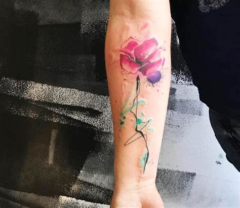 Flower Watercolor Tattoo By Steve Newman Post 17594 Watercolor
