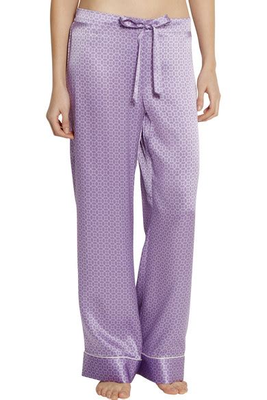 Olivia Von Halle Printed Silk Satin Pajama Set Net A Portercom