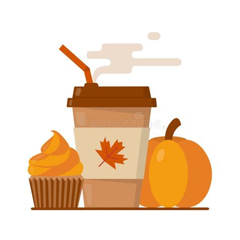 Pumpkin Spice Latte Stock Vector Illustration Of Leaf 163799250