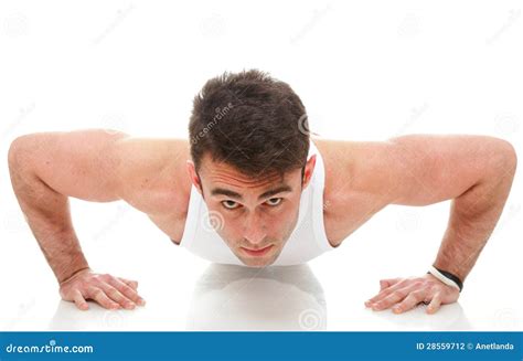 Young Fashion Sport Man Fitness Muscle Model Guy Exercise Stock Photo