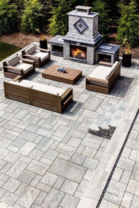 60 Small Paver Patio Ideas Pictures With Fire Pit 9 Backyard