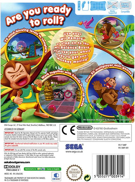 Nintendo Super Monkey Ball Step And Roll For Wii Pal Region